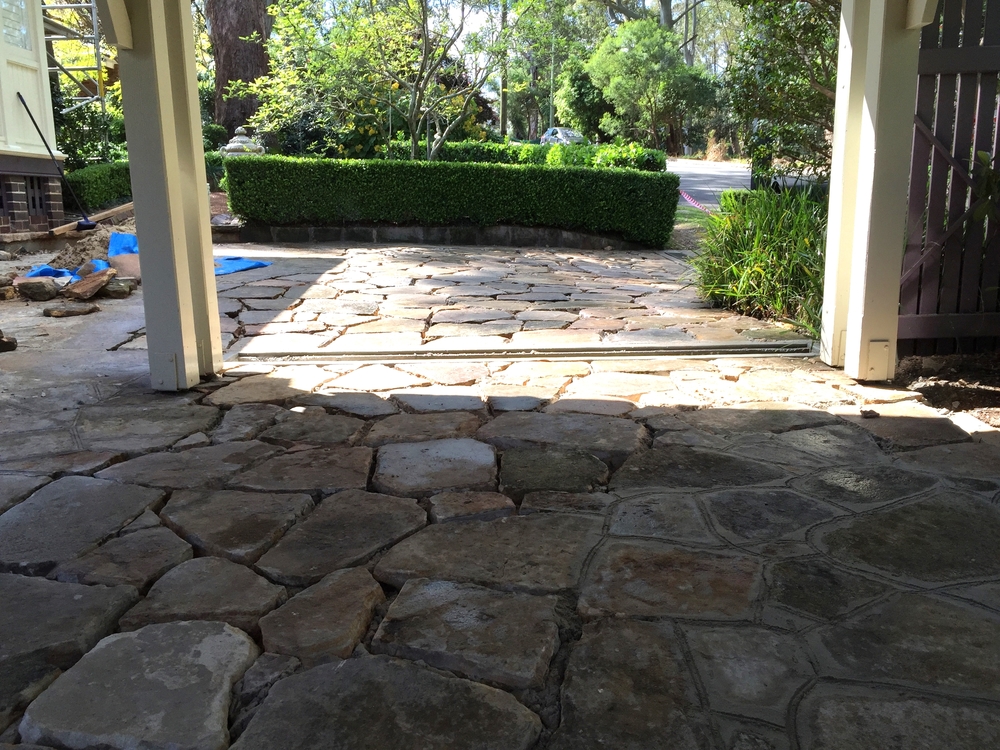 Stone cladding pathway