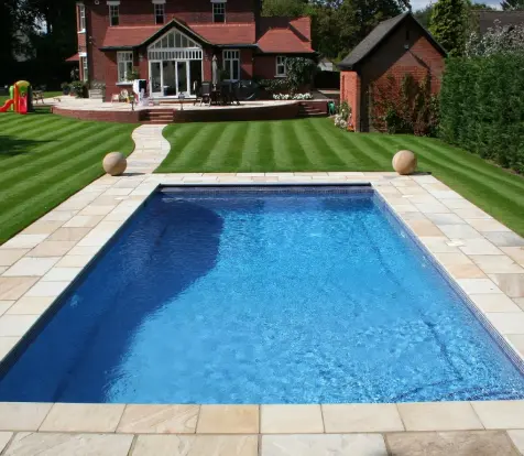 landscaping around pool